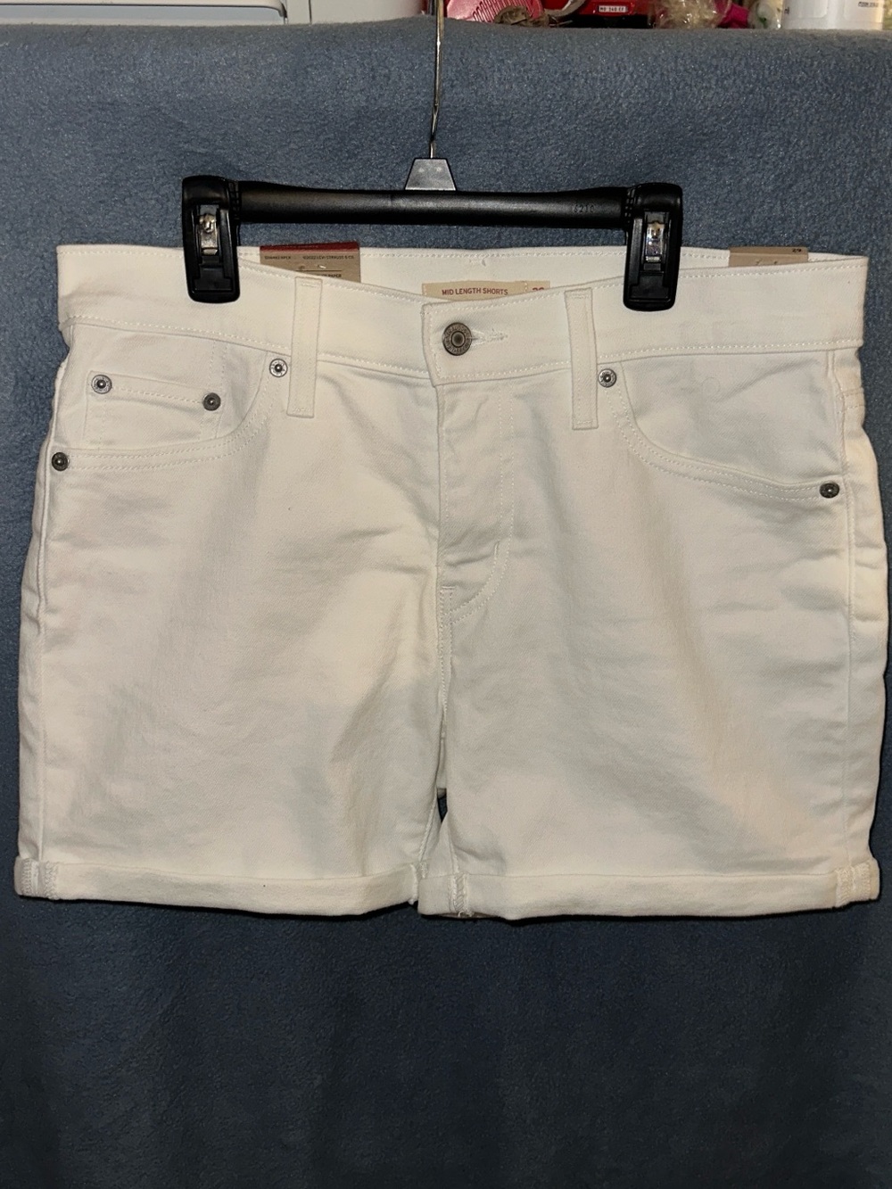 Levi's White Denim Jean Shorts